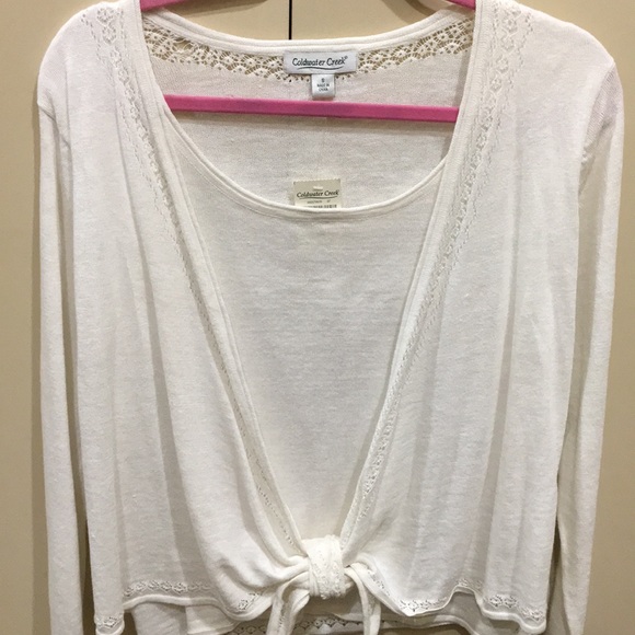 Coldwater Creek Sweaters - 4 for $30! NWT Cream faux twinset size S